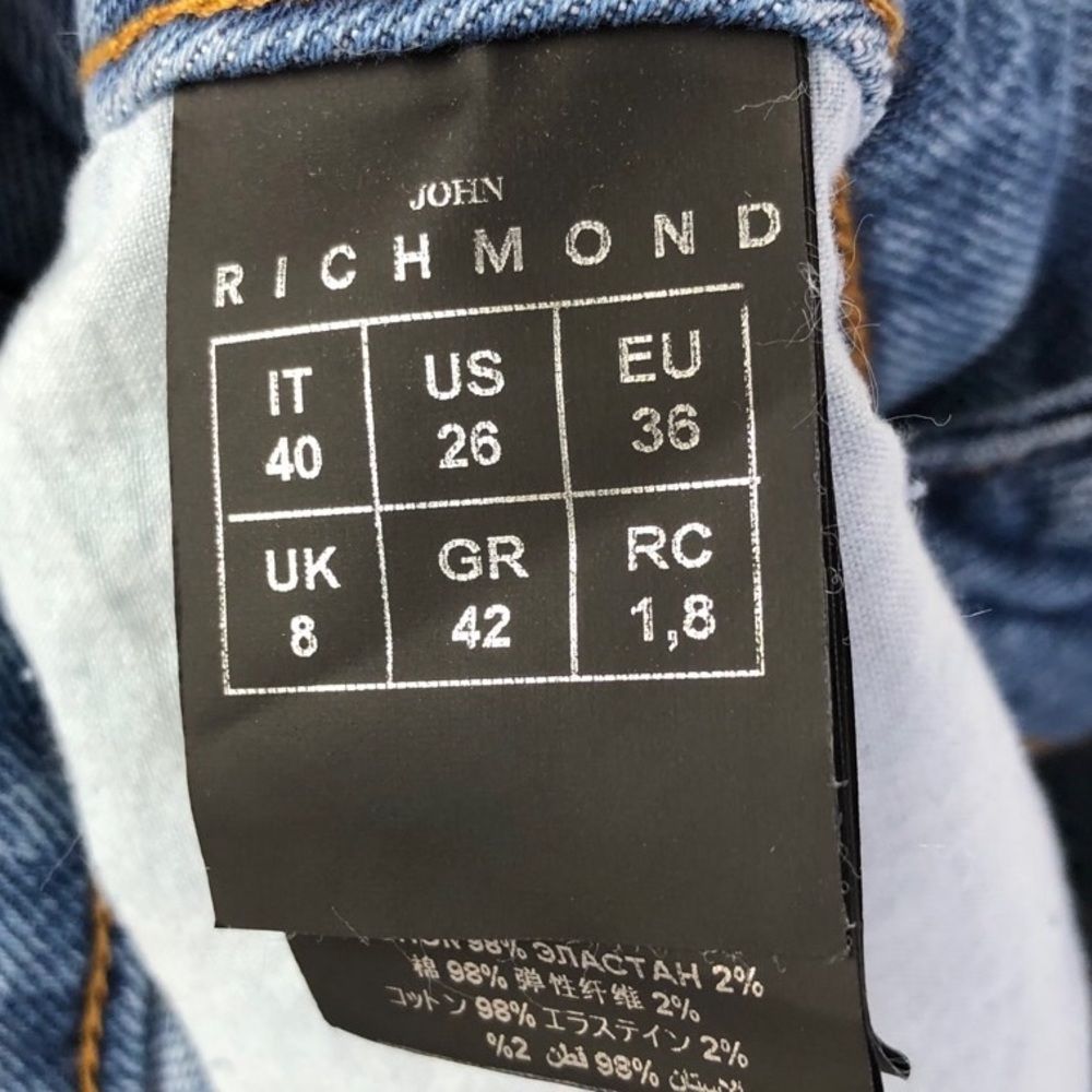 John Richmond x Playboy | Printed Fray High Rise Denim Shorts NWT - Picture 11 of 12